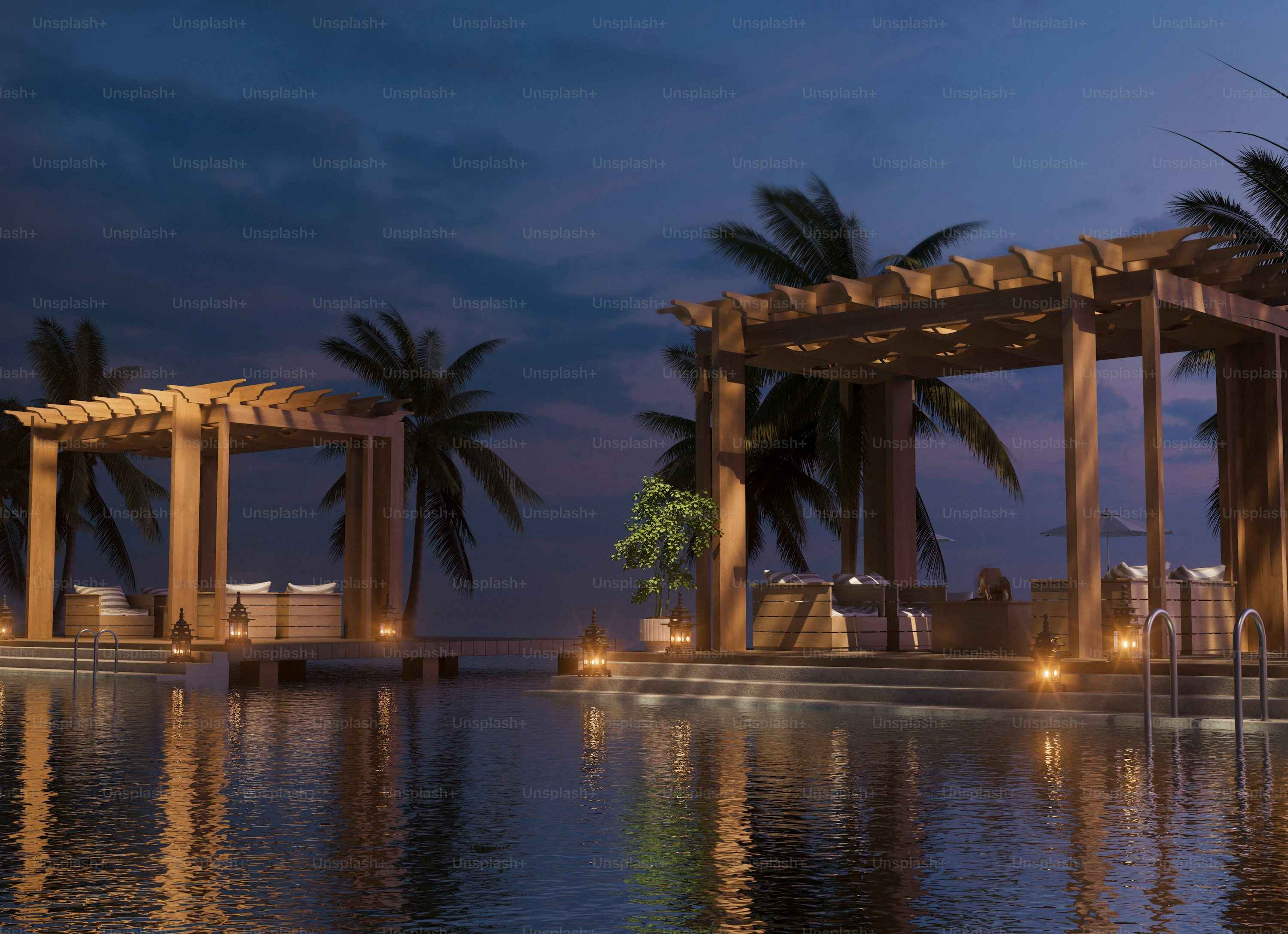 Luxurious resort pool
