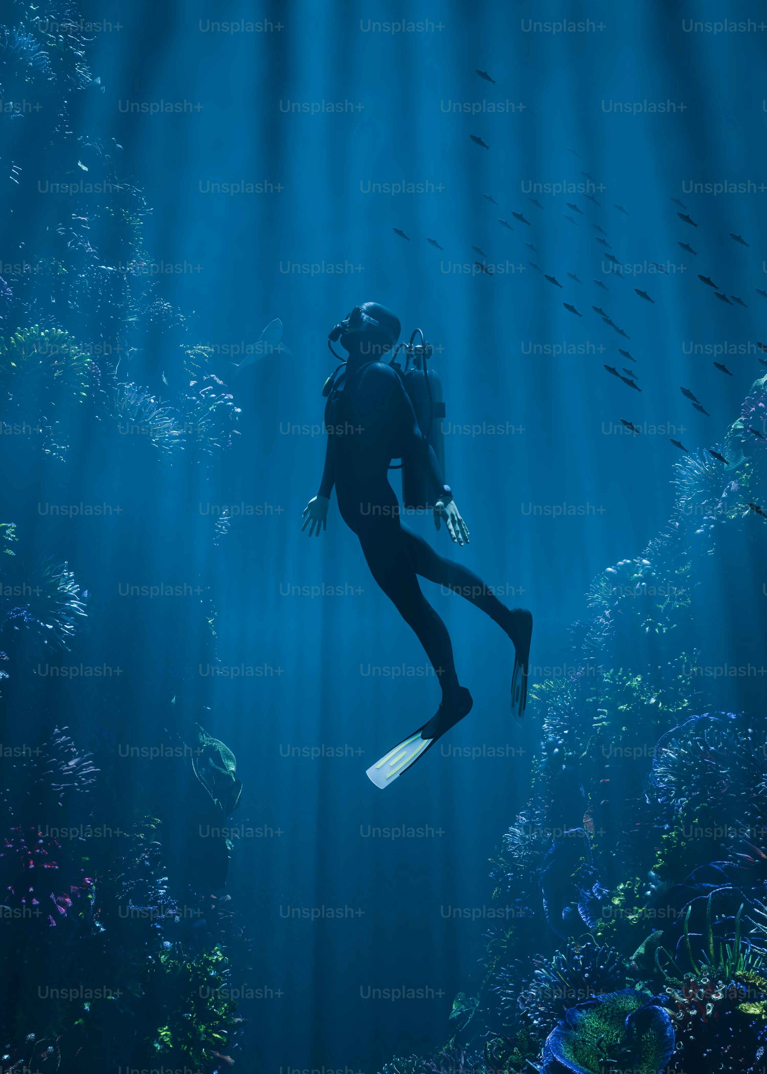 Underwater scuba diver